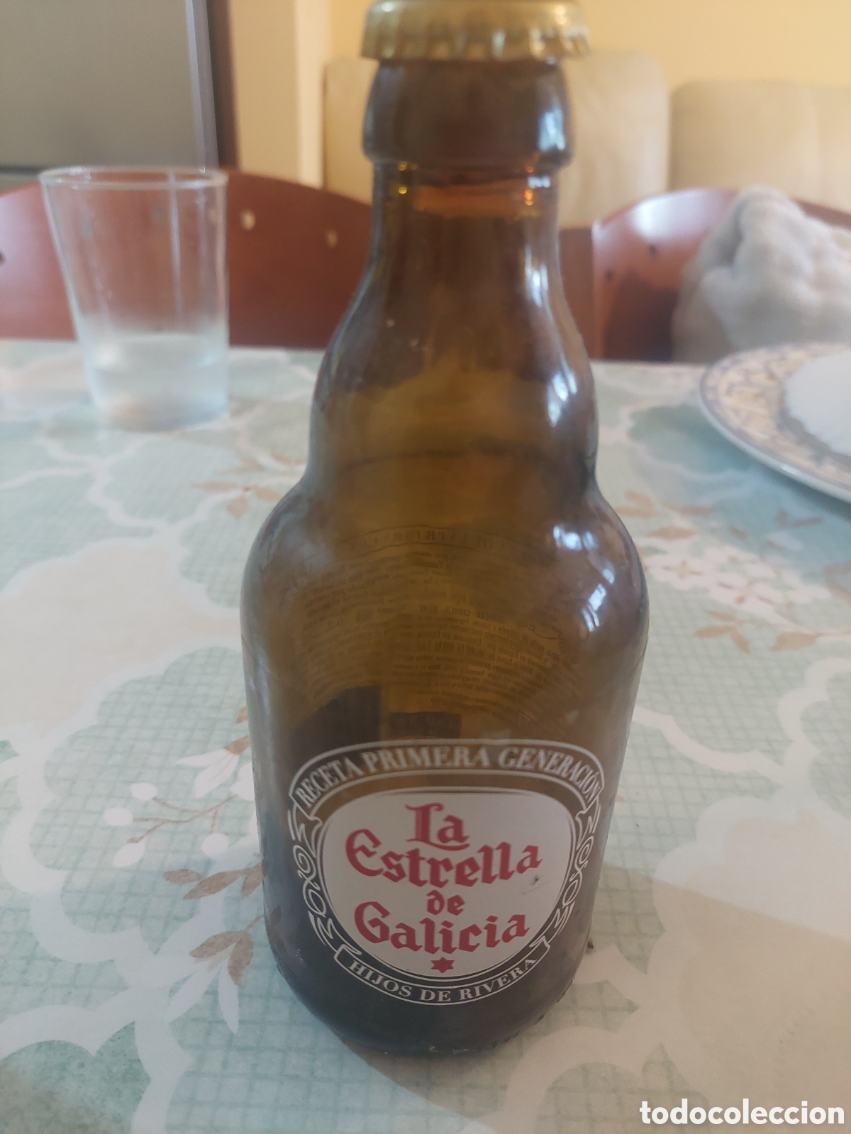 Coleccionismo de cervezas: Cerveza estrella Galicia hijos rivera la coru&ntilde;a Galicia vac&iacute;a