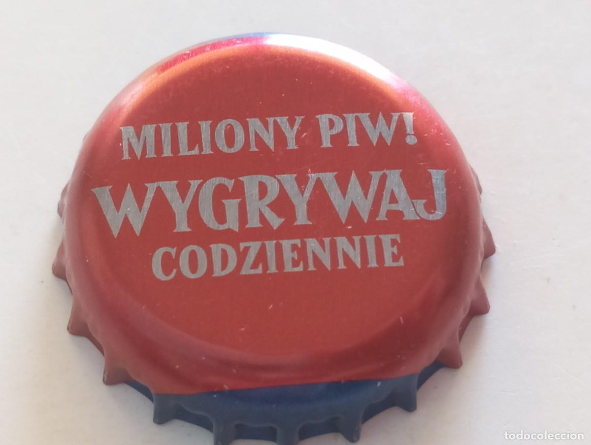 Coleccionismo de cervezas: Chapa tap&oacute;n corona de la cerveza polaca HARN&Aacute;S MILIONY PIW! WYGRYWAJ CODZIENNIE