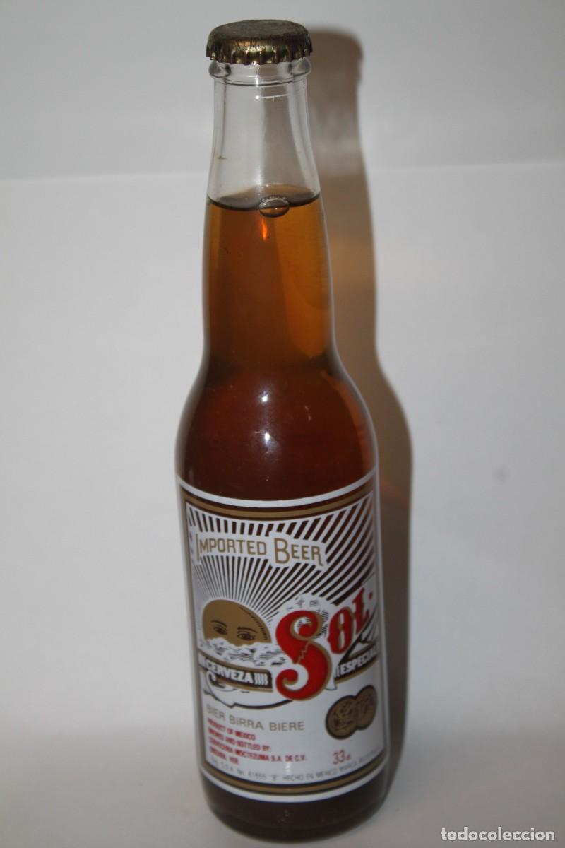 Coleccionismo de cervezas: BOTELLA CERVEZA SOL, 33 CL. LLENA