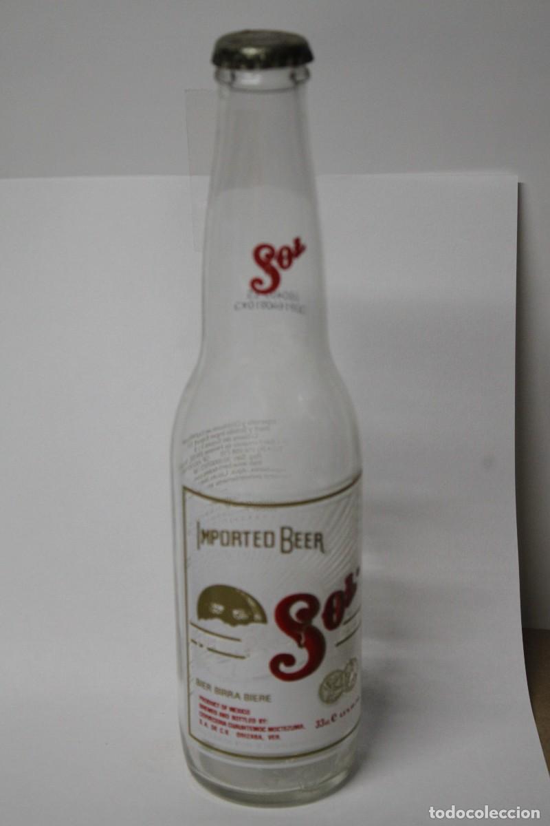 Coleccionismo de cervezas: BOTELLA CERVEZA SOL 33 CL SERIGRAFIADA, VACIA