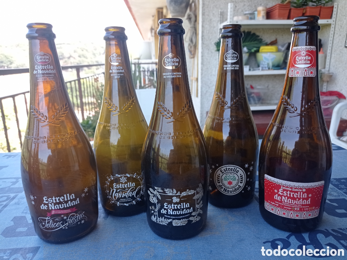 Coleccionismo de cervezas: ESTRELLA GALICIA EXCEPCIONAL LOTE NAVIDAD