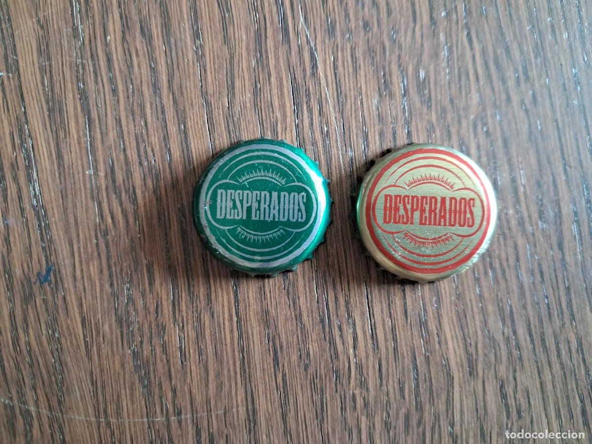 Coleccionismo de cervezas: lote de 2 chapas de cerveza, Desperados.