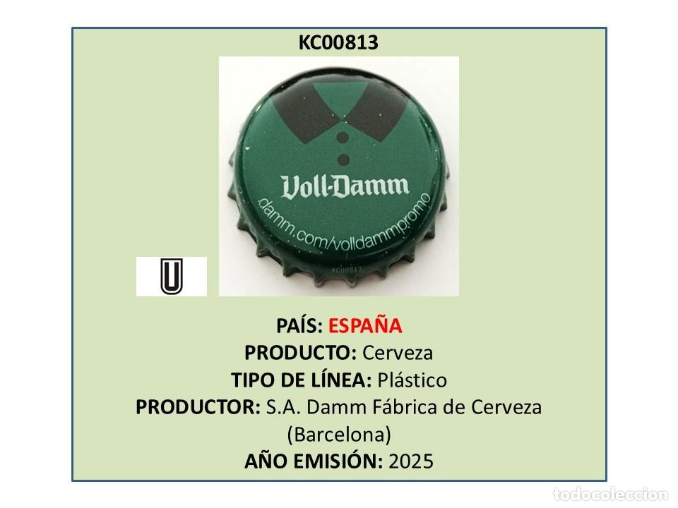 Coleccionismo de cervezas: TAPON CORONA CAPSULA CHAPA CERVEZA VOLL-DAMM (ESPA&Ntilde;A)