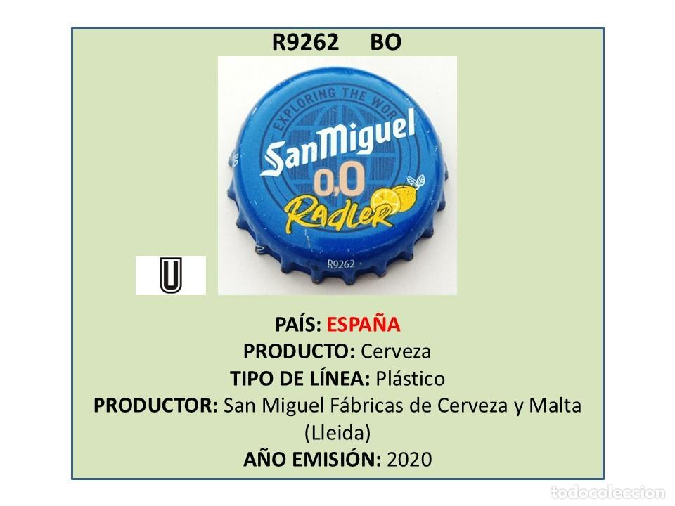 Coleccionismo de cervezas: TAPON CORONA CAPSULA CHAPA CERVEZA SAN MIGUEL 0,0 RADLER LIM&Oacute;N (ESPA&Ntilde;A)