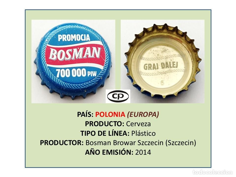 Coleccionismo de cervezas: TAPON CORONA CAPSULA CHAPA CERVEZA BOSMAN (POLONIA)