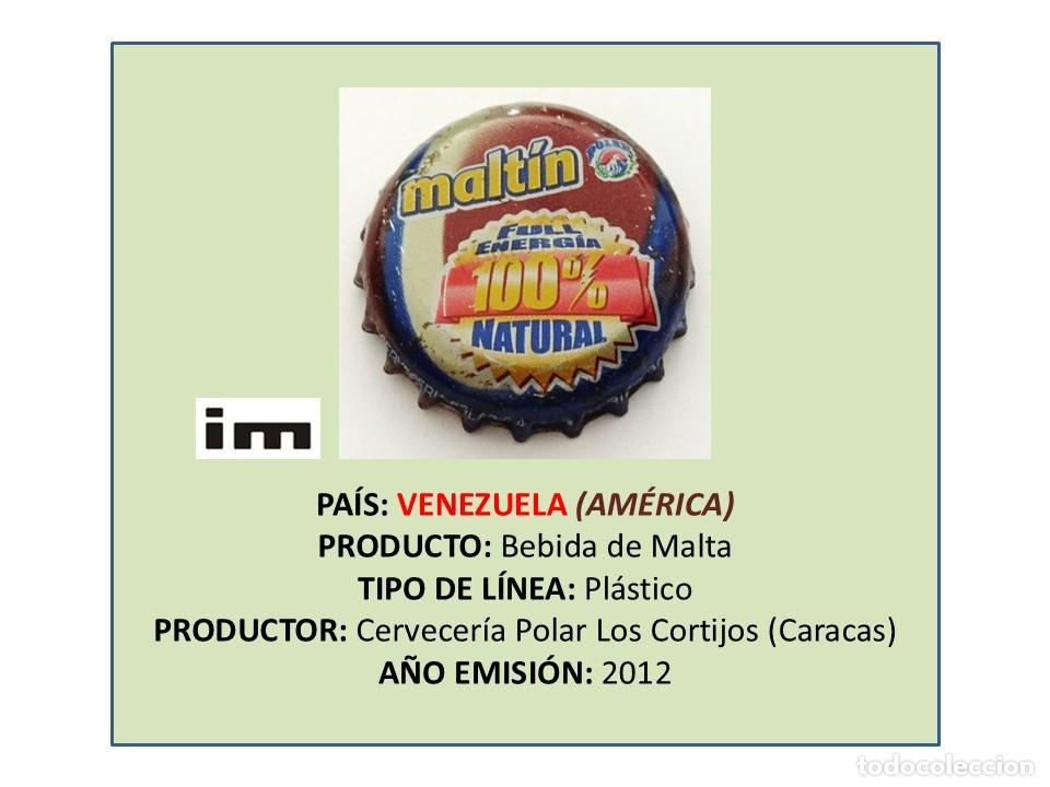 Coleccionismo de cervezas: TAPON CORONA CAPSULA CHAPA BEBIDA DE MALTA MALT&Iacute;N (VENEZUELA)