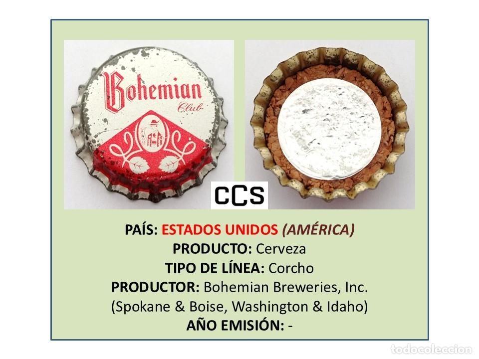 Coleccionismo de cervezas: TAPON CORONA CAPSULA CHAPA CERVEZA BOHEMIAN CLUB (ESTADOS UNIDOS)