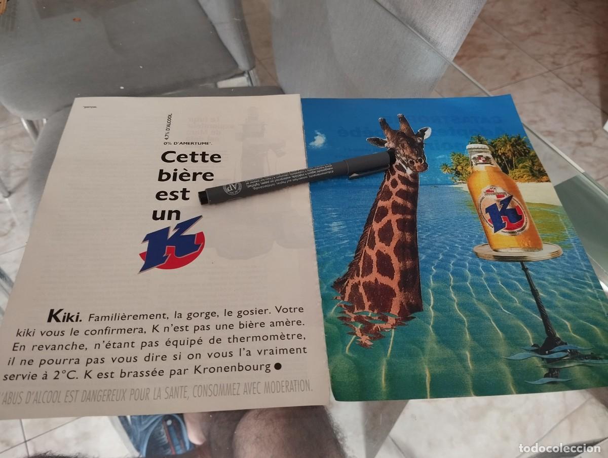 Coleccionismo de cervezas: CERVEZA KRONENBOURG ANUNCIO PUBLICIDAD REVISTA FRANCESA 1995 BINITO PARA ENMARCAR