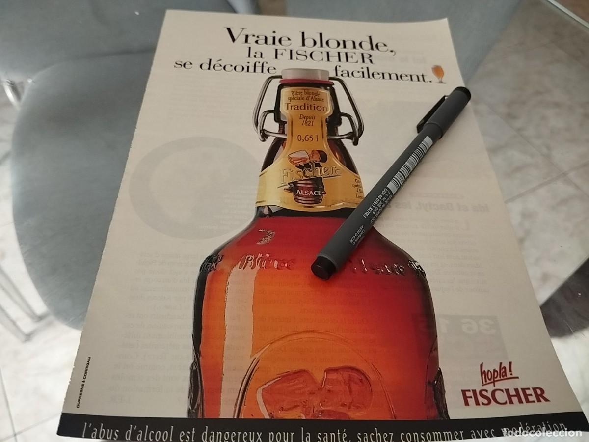 Coleccionismo de cervezas: CERVEZA FISCHER ANUNCIO PUBLICIDAD REVISTA FRANCESA 1995 BINITO PARA ENMARCAR