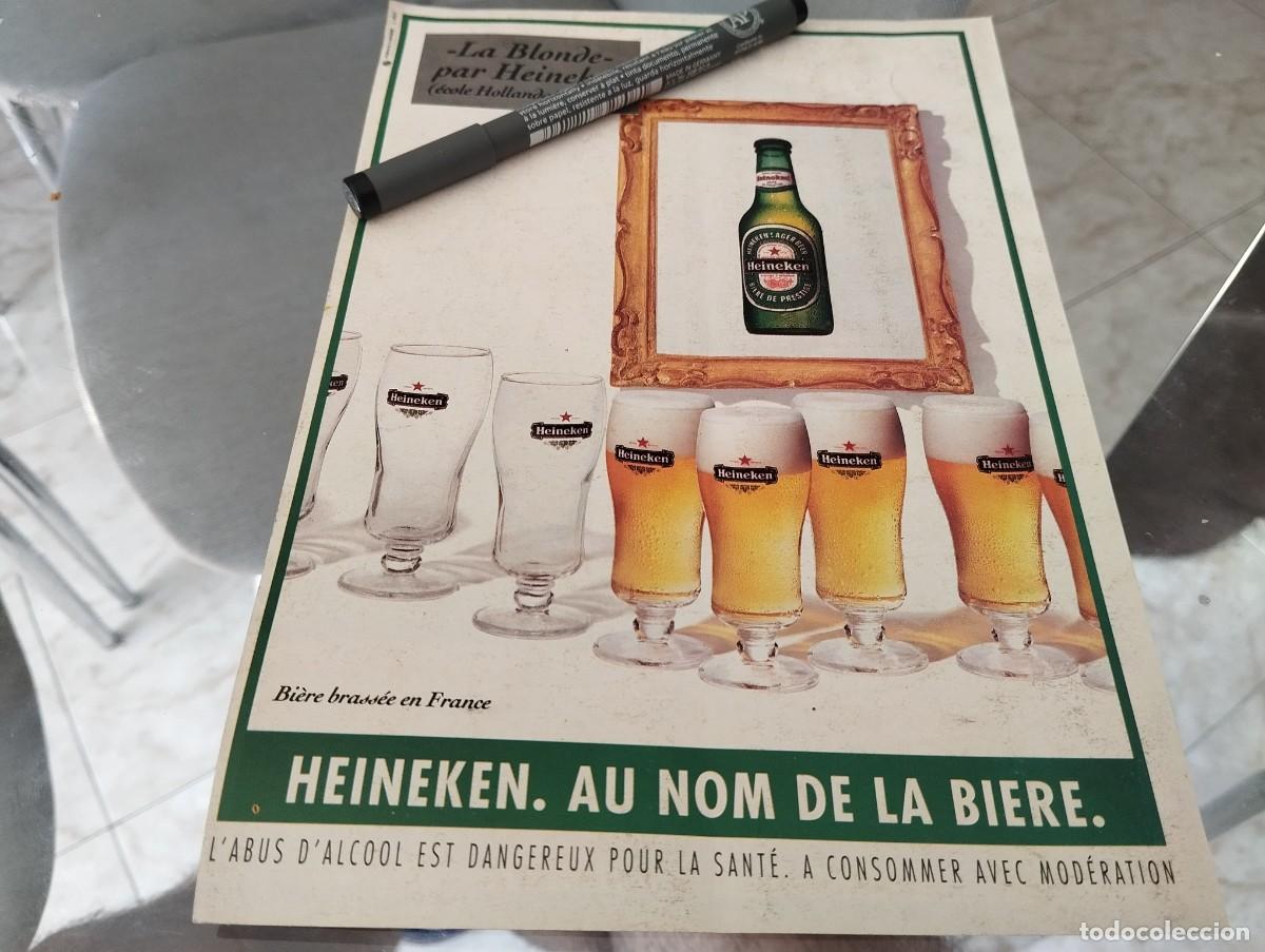 Coleccionismo de cervezas: CERVEZA HEINEKEN ANUNCIO PUBLICIDAD REVISTA FRANCESA 1995 BINITO PARA ENMARCAR