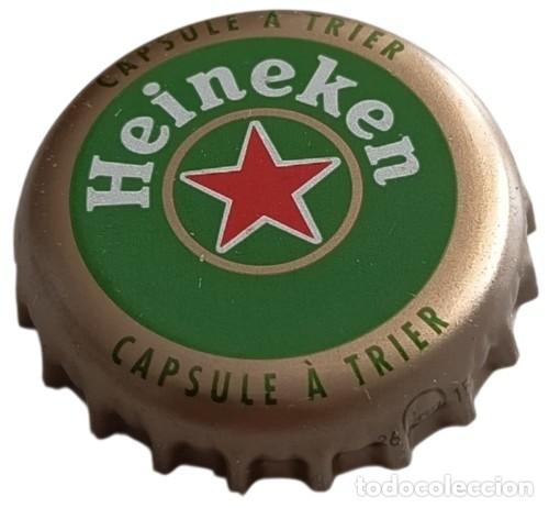 Coleccionismo de cervezas: Capsule de Bi&egrave;re Beer Crown Cap Heineken Capsule &agrave; Trier blonde de bl&eacute; RP872 tap&oacute;n corona