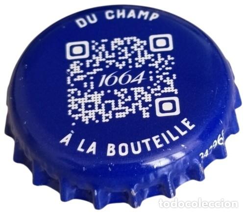 Coleccionismo de cervezas: Francia Capsule Bi&egrave;re Beer Crown Cap 1664 du Champ &agrave; la bouteille QR Code RP875 tap&oacute;n corona