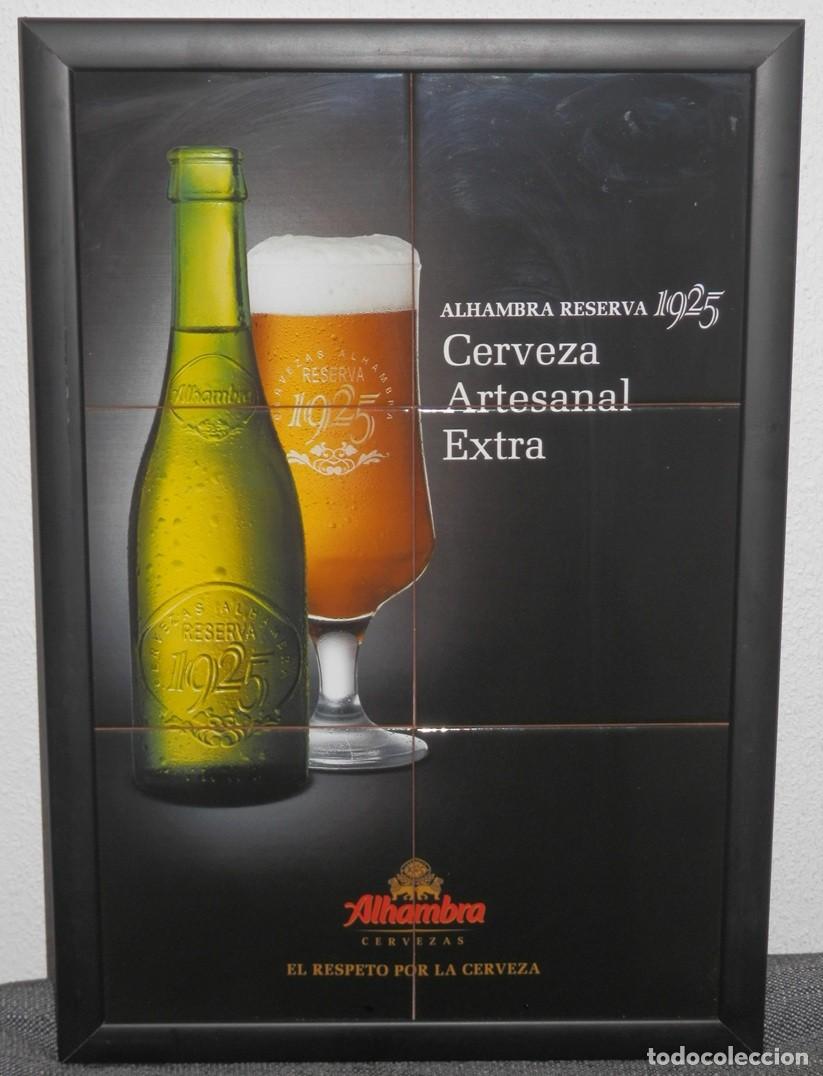 Coleccionismo de cervezas: CARTEL DE LA CERVEZA ALHAMBRA RESERVA 1925