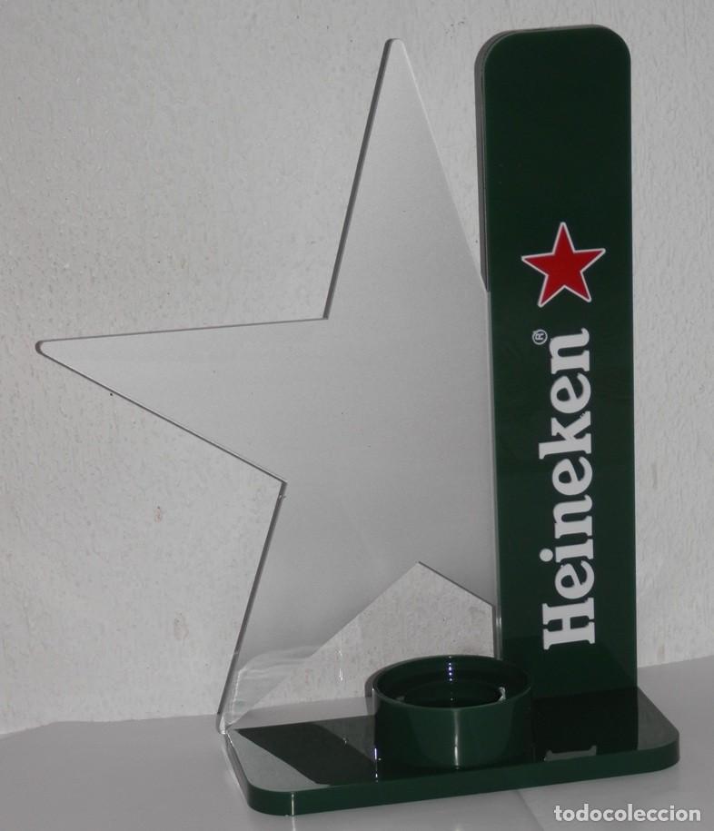 Coleccionismo de cervezas: EXPOSITOR PARA BOTELLA DE LA CERVEZA HEINEKEN