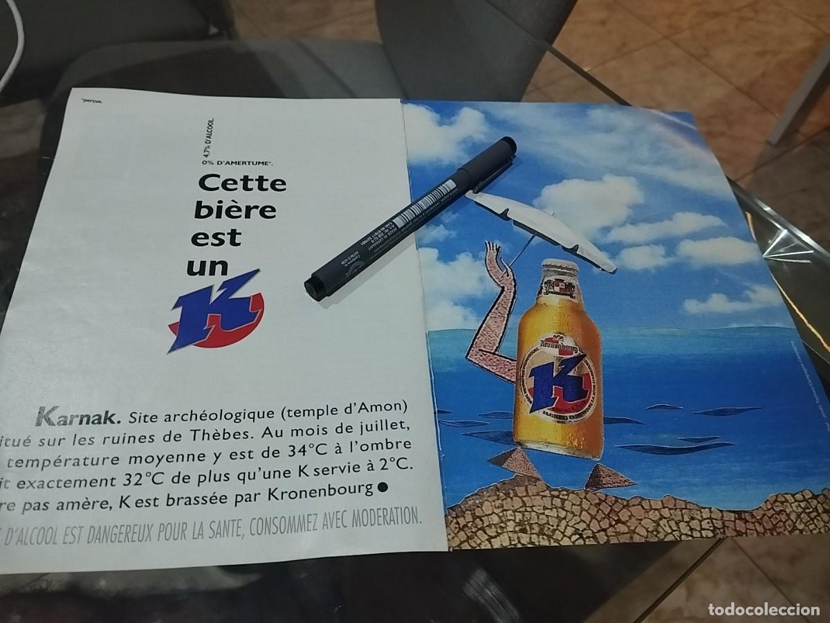 Coleccionismo de cervezas: CERVEZA KRONENBOURG BIERE ANUNCIO PUBLICIDAD REVISTA FRANCESA 1995 BONITO PAR&Aacute; ENMARCAR