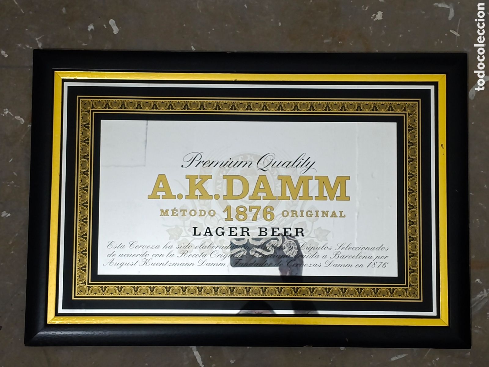Coleccionismo de cervezas: CUADRO ESPEJO PUBLICIDAD CERVEZA A.K. DAMM