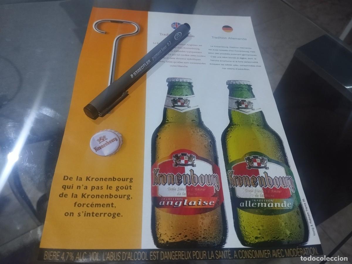 Coleccionismo de cervezas: CERVEZA KRONENBOURG ANUNCIO PUBLICIDAD REVISTA FRANCESA 1996 BONITO PARA ENMARCAR