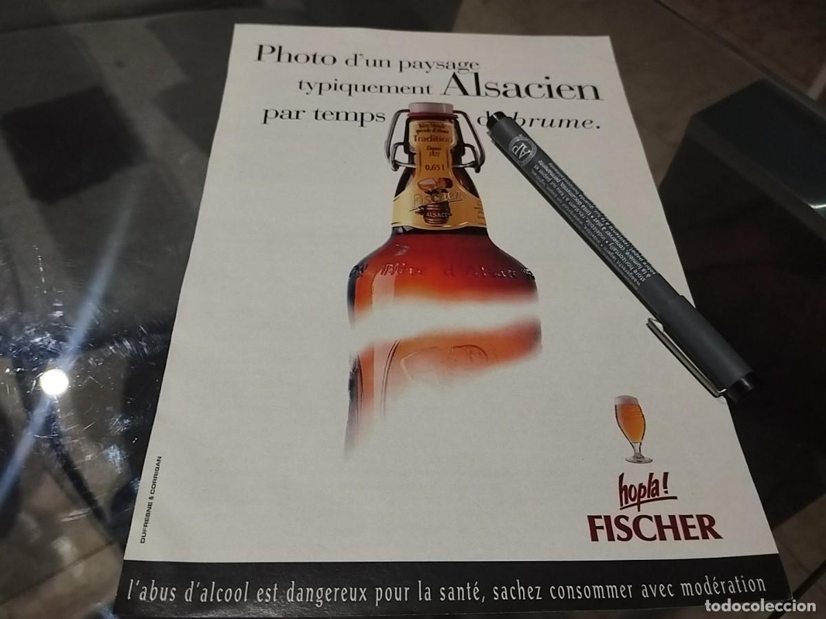 Coleccionismo de cervezas: CERVEZA FISCHER BIER BIERE ANUNCIO PUBLICIDAD REVISTA FRANCESA 1996 BONITO PARA ENMARCAR