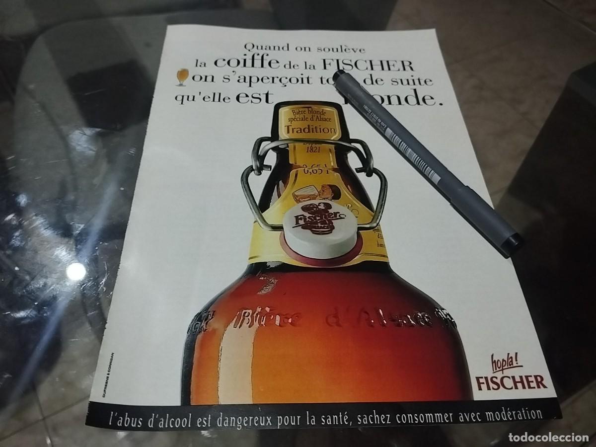 Coleccionismo de cervezas: CERVEZA FISCHER BIER BIERE ANUNCIO PUBLICIDAD REVISTA FRANCESA 1996 BONITO PARA ENMARCAR
