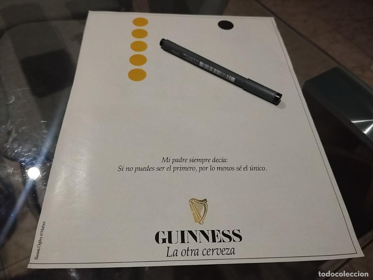 Coleccionismo de cervezas: CERVEZA GUINNESS ANUNCIO PUBLICIDAD REVISTA 1990 BONITO PARA ENMARCAR