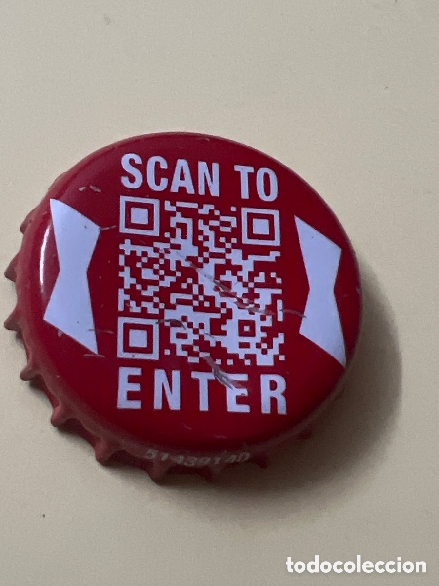 Coleccionismo de cervezas: T4/X115/L1. CHAPA CERVEZA - Scan to Enter -