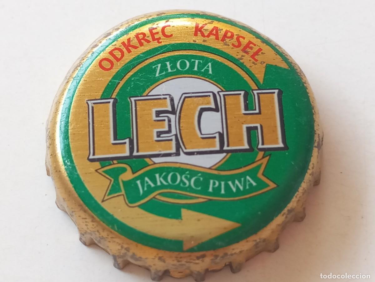 Coleccionismo de cervezas: Chapa tap&oacute;n corona de la cerveza polaca LECH ZLOTA JAKOSC PIWA ODKREC KAPSEL