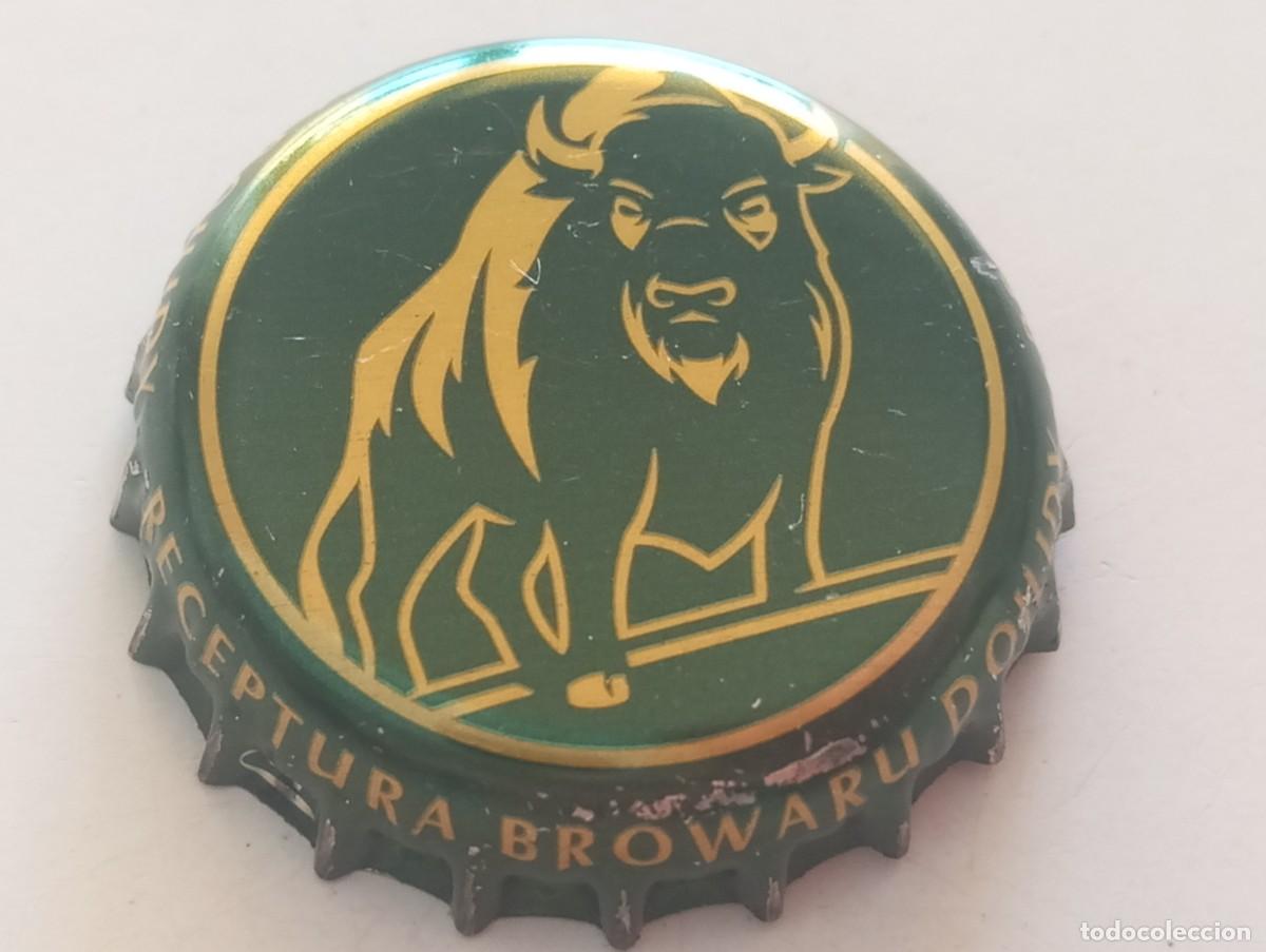 Coleccionismo de cervezas: Chapa tap&oacute;n corona de la cerveza polaca ZUBR RECEPTURA BROWARU