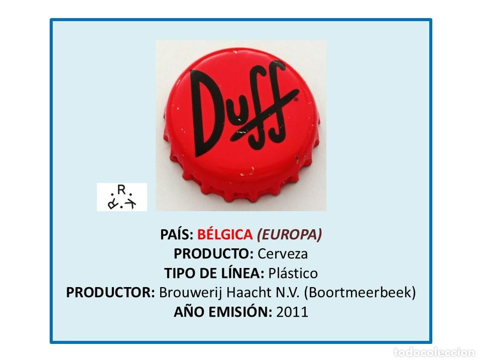 Coleccionismo de cervezas: TAPON CORONA CAPSULA CHAPA CERVEZA DUFF (B&Eacute;LGICA)
