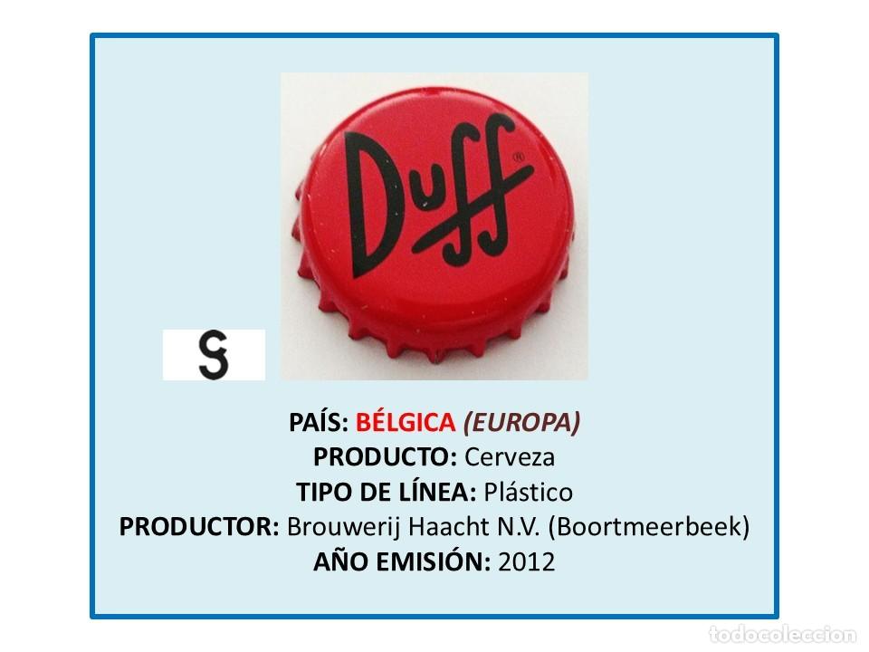 Coleccionismo de cervezas: TAPON CORONA CAPSULA CHAPA CERVEZA DUFF (B&Eacute;LGICA)