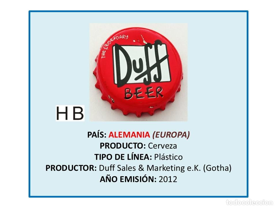 Coleccionismo de cervezas: TAPON CORONA CAPSULA CHAPA CERVEZA DUFF (ALEMANIA)