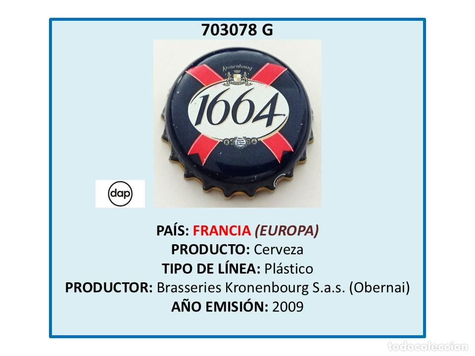 Coleccionismo de cervezas: TAPON CORONA CAPSULA CHAPA CERVEZA KRONENBOURG 1664 (FRANCIA)