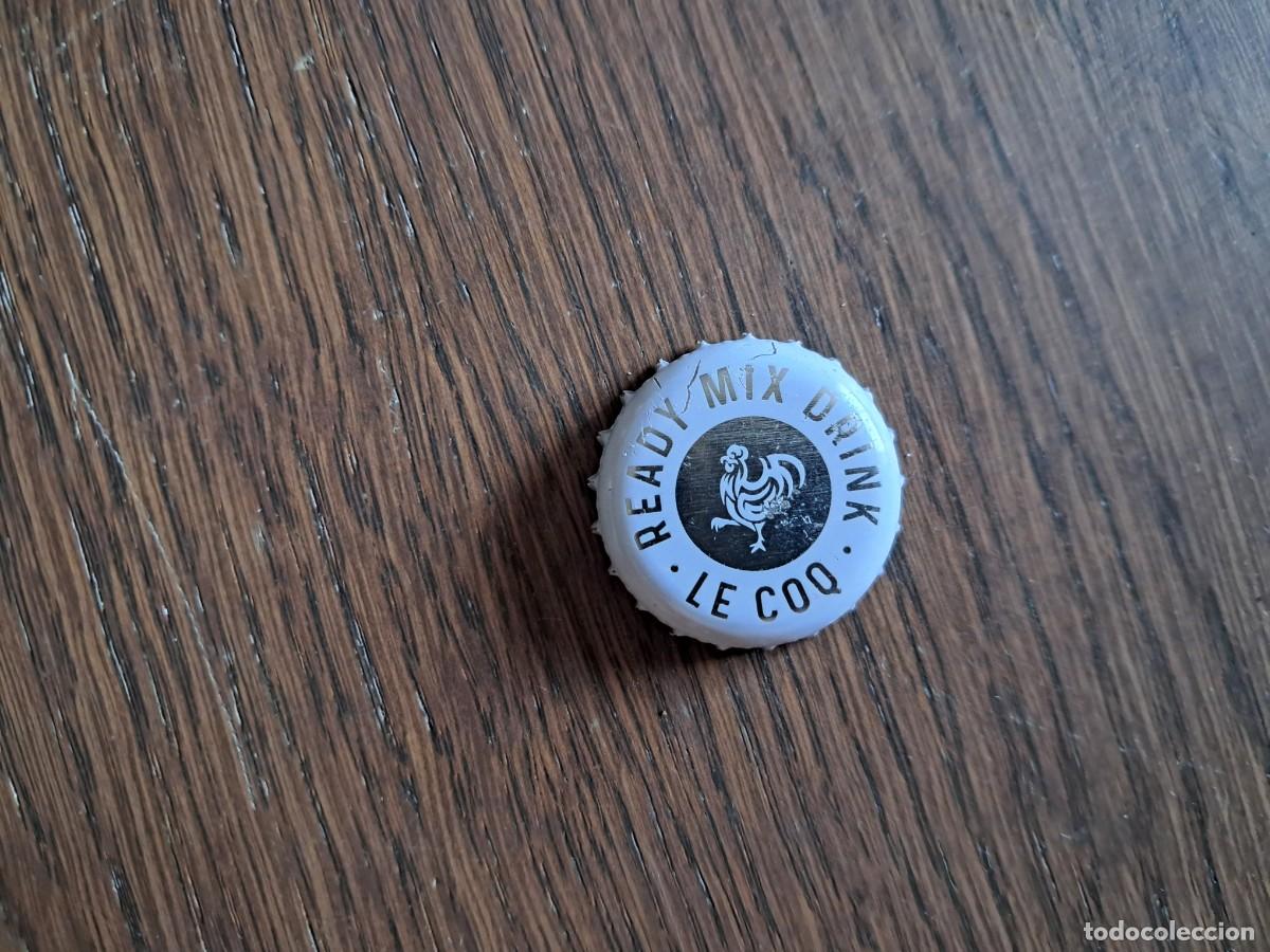 Coleccionismo de cervezas: CHAPA TAP&Oacute;N CORONA DE CERVEZA, LE COQ. READY MIX DRINK. ESTONIA.