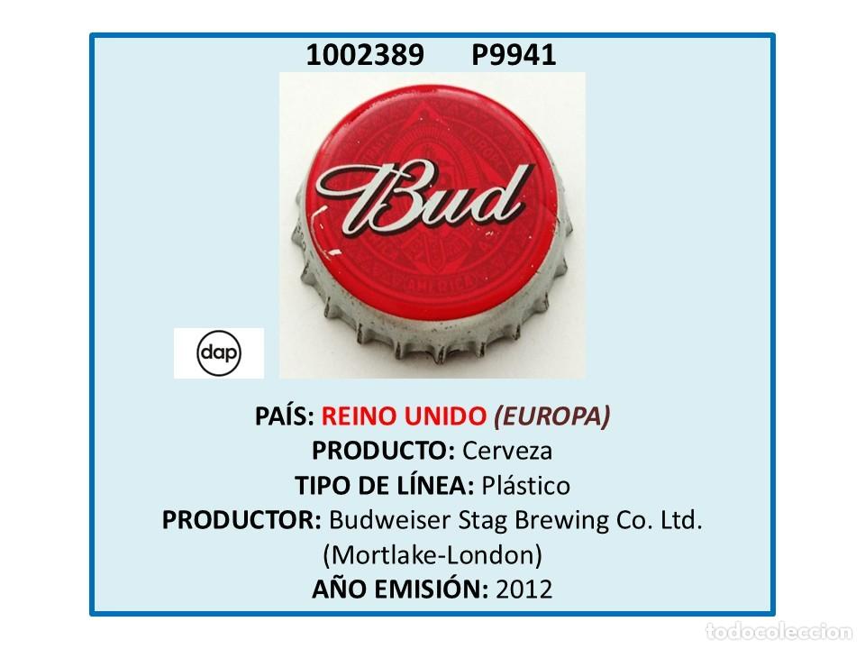 Coleccionismo de cervezas: TAPON CORONA CAPSULA CHAPA CERVEZA BUDWEISER (REINO UNIDO)