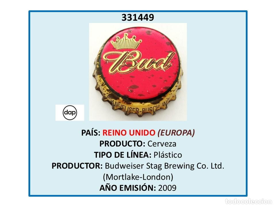 Coleccionismo de cervezas: TAPON CORONA CAPSULA CHAPA CERVEZA BUDWEISER (REINO UNIDO)