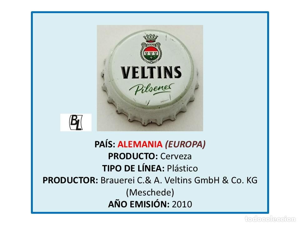 Coleccionismo de cervezas: TAPON CORONA CAPSULA CHAPA CERVEZA VELTINS PILSENER (ALEMANIA)