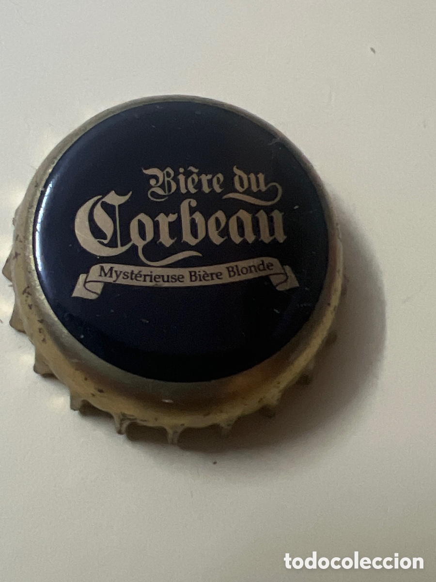 Coleccionismo de cervezas: T4/X114/D4. CHAPA CERVEZA - Bi&egrave;re du Corbeau myst&eacute;rieuse bi&egrave;re blonde - B&eacute;lgica