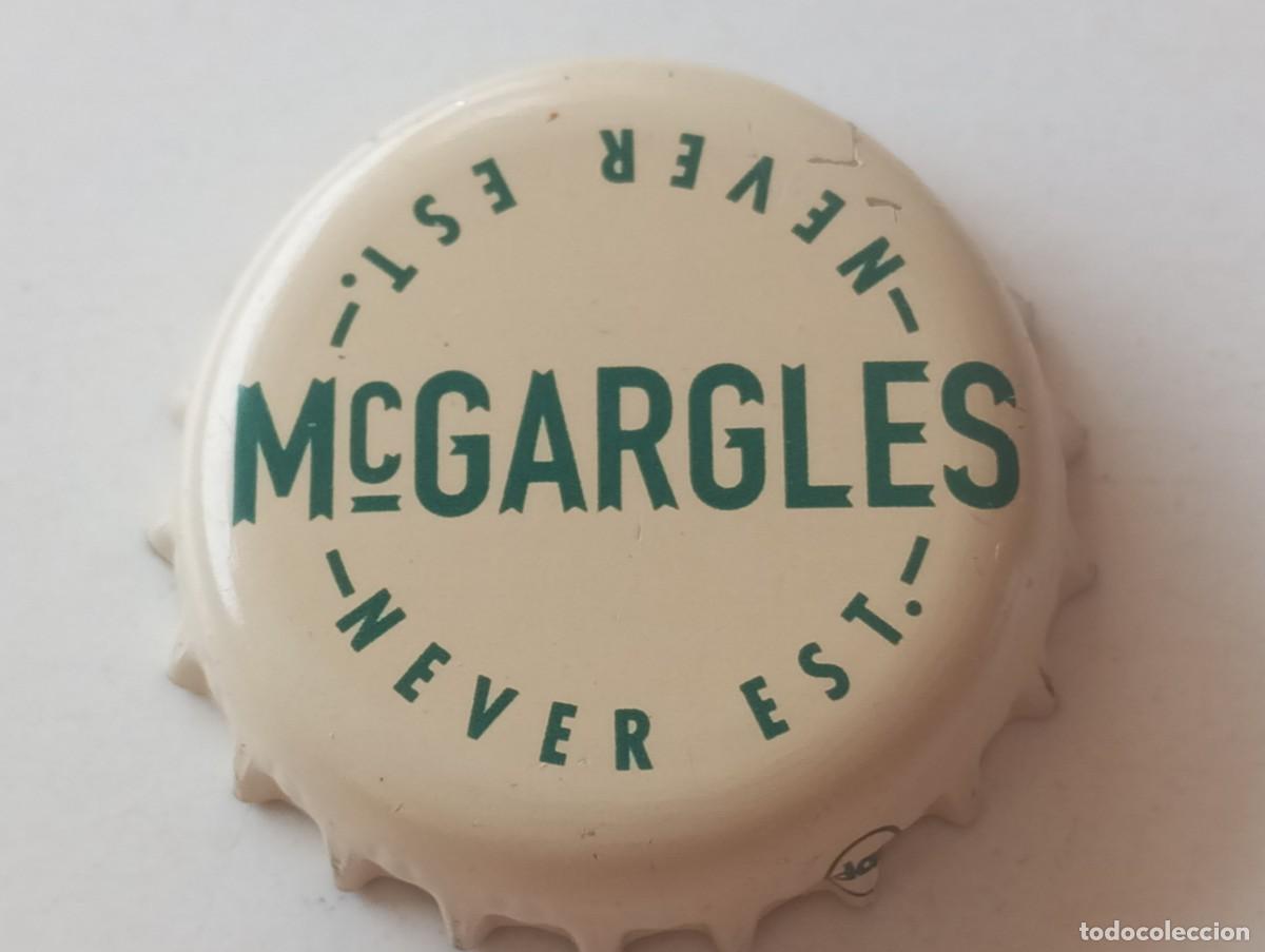 Coleccionismo de cervezas: Chapa tap&oacute;n corona de la cerveza irlandesa MC GARGLES - NEVER EST.