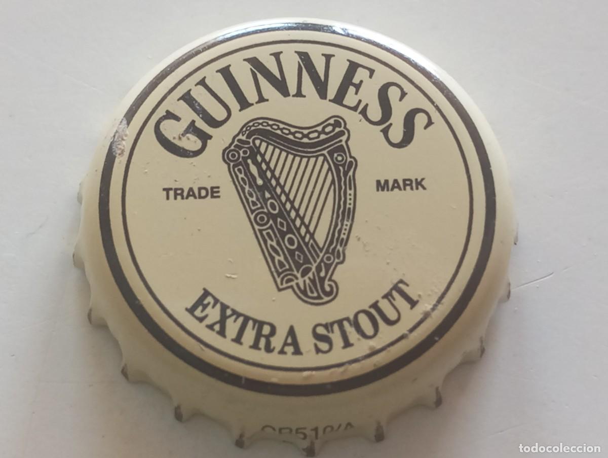 Coleccionismo de cervezas: Chapa tap&oacute;n corona de la cerveza irlandesa GUINNESS EXTRA STOUT - TRADE MARK