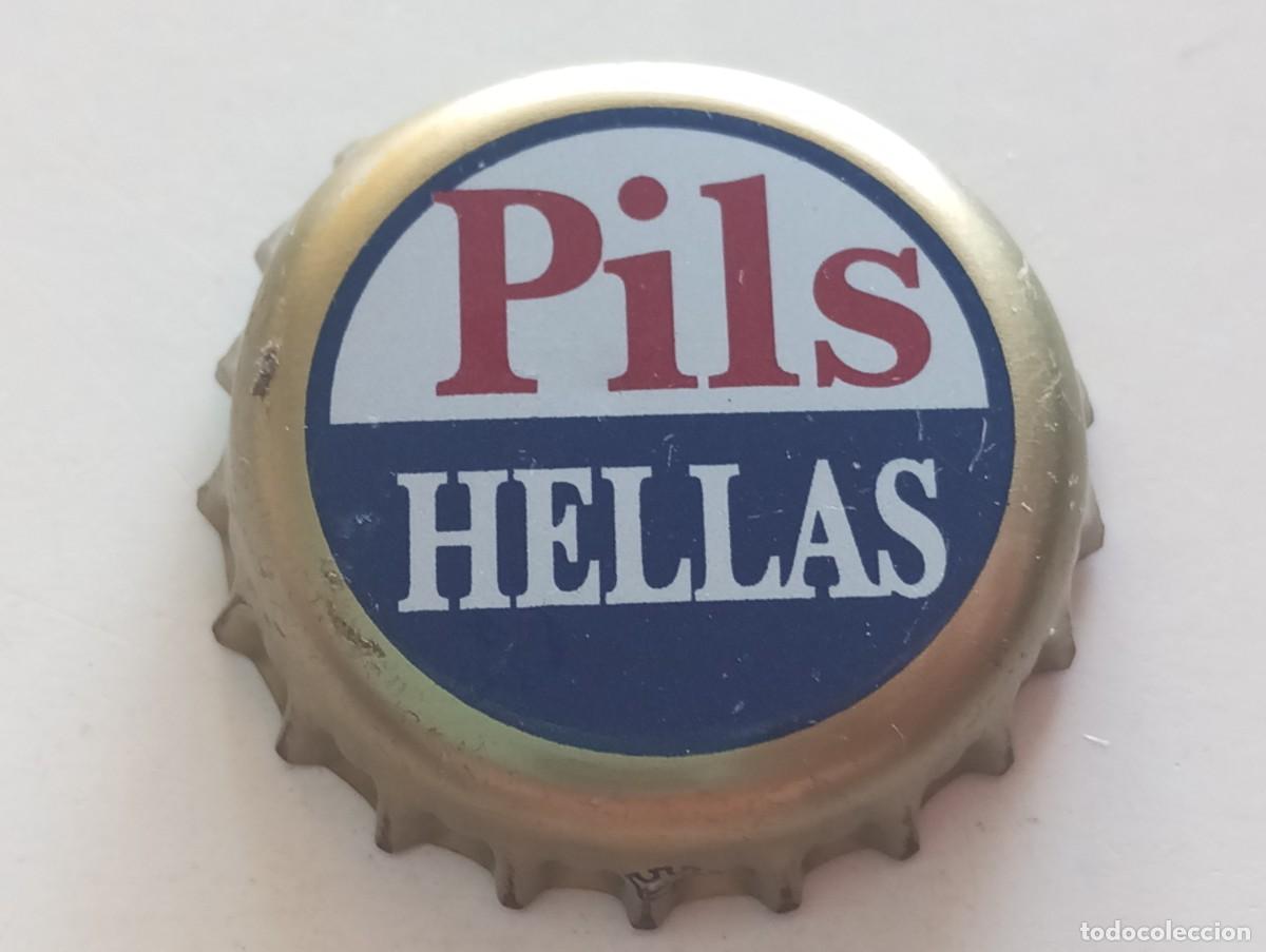 Coleccionismo de cervezas: Chapa tap&oacute;n corona de la cerveza griega HELLAS PILS