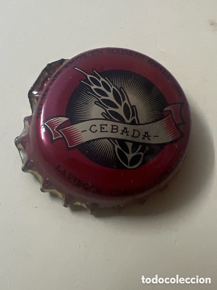 Coleccionismo de cervezas: T4/X114/G3. CHAPA CERVEZA - CEBADA La Virgen - Cerveza Pura Hecha Con Amor En Madrid Desde 2011
