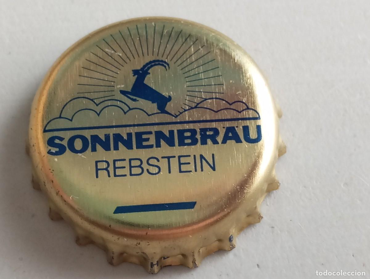 Coleccionismo de cervezas: Chapa tap&oacute;n corona de la cerveza suiza SONNENBR&Auml;U - REBSTEIN