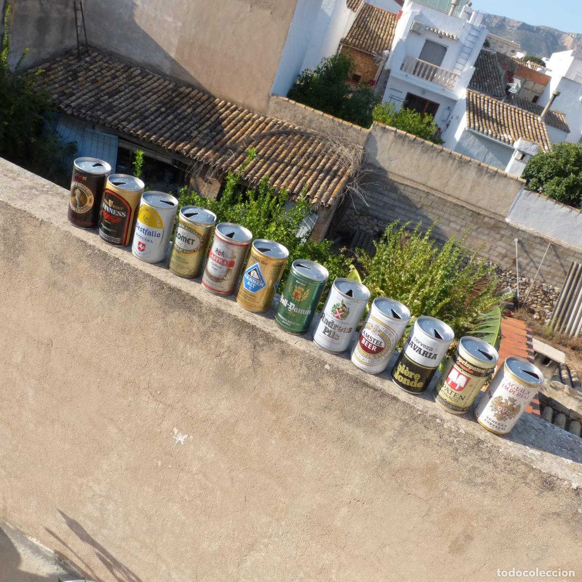 Coleccionismo de cervezas: Lote de 12 latas de cerveza diferentes, a&ntilde;os 70, 80, 90 del siglo xx.