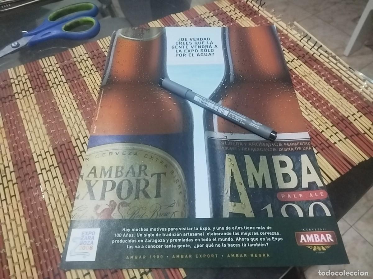 Coleccionismo de cervezas: CERVEZA AMBAR EXPORT ANUNCIO PUBLICIDAD REVISTA 2007 BONITO PARA ENMARCAR