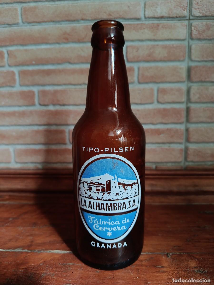 Coleccionismo de cervezas: CERVEZA LA ALHAMBRA GRANADA TERCIO.
