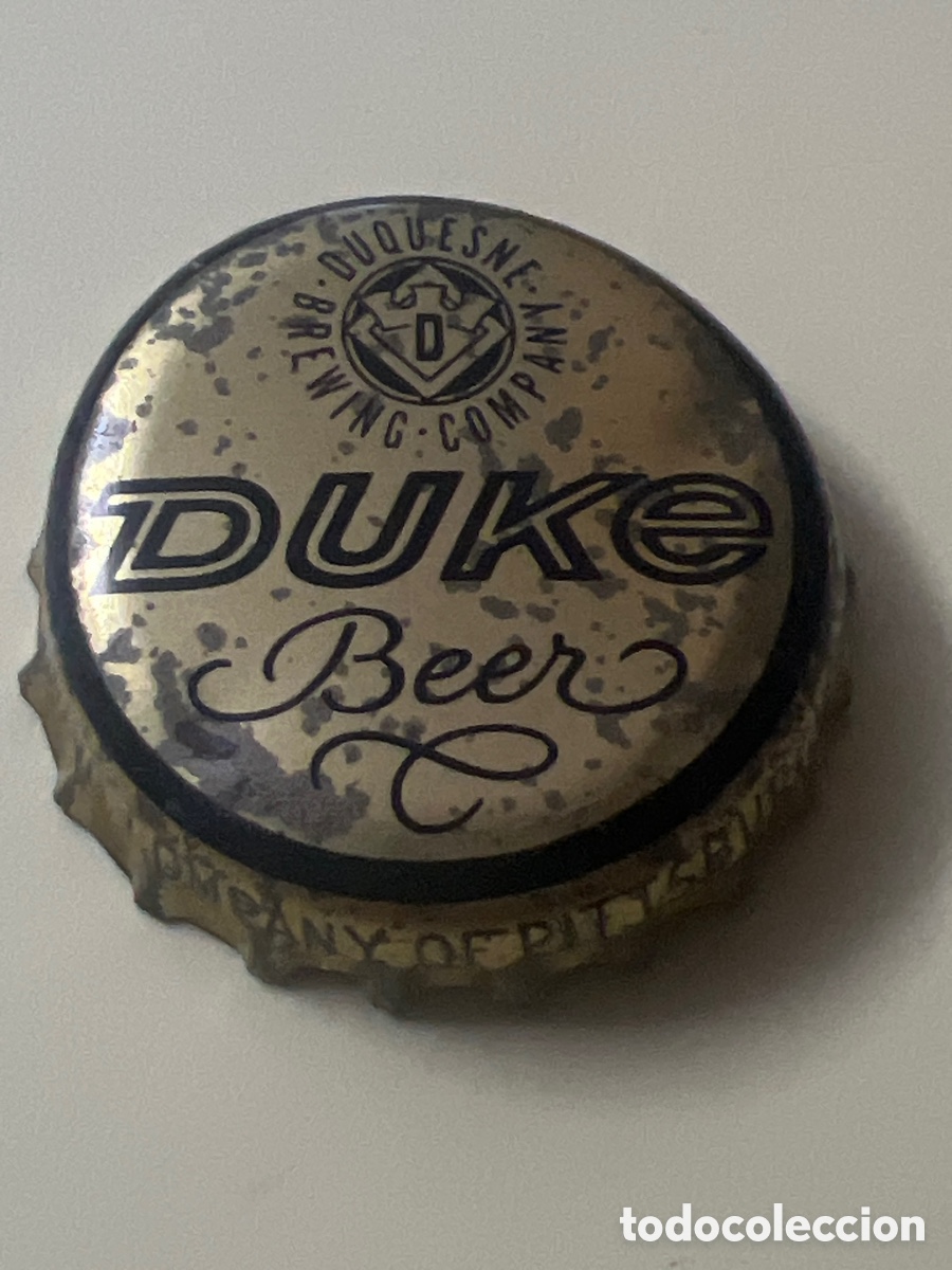 Coleccionismo de cervezas: E834. CHAPA CERVEZA - Duke Beer D Duquesne Brewing Company - Estados Unidos