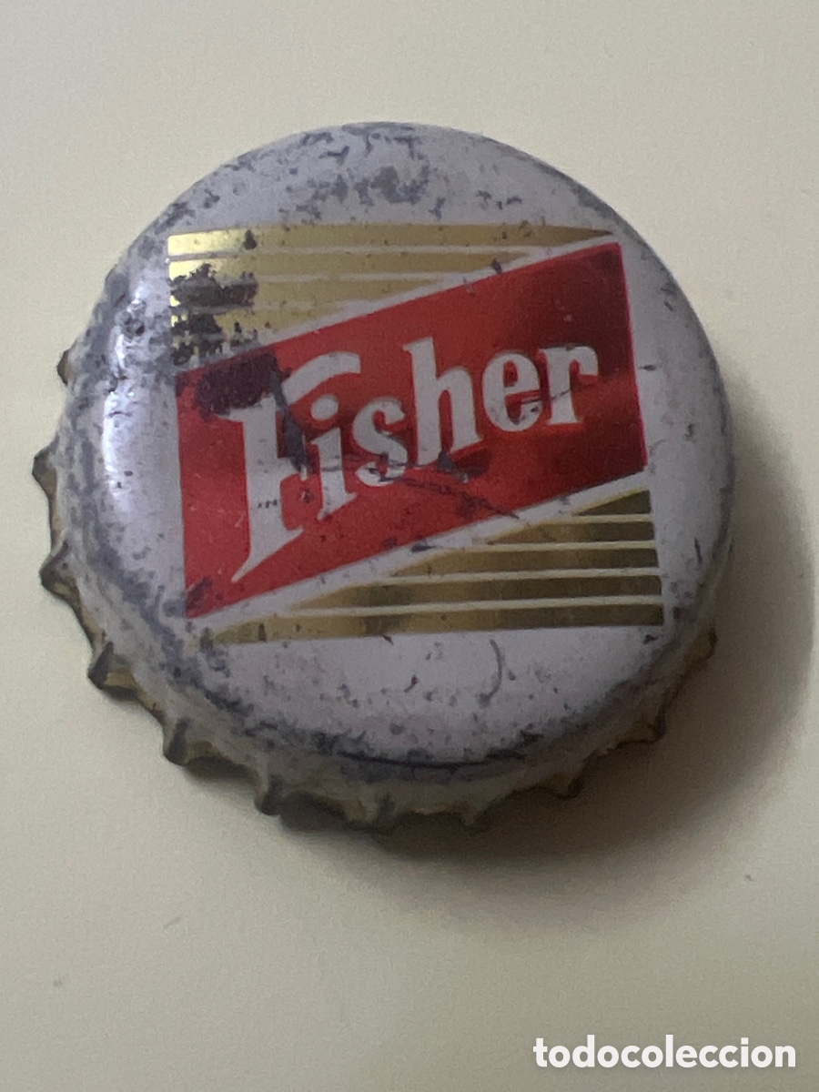 Coleccionismo de cervezas: E1049. CHAPA CERVEZA - Fisher Beer - Estados Unidos - CON CORCHO