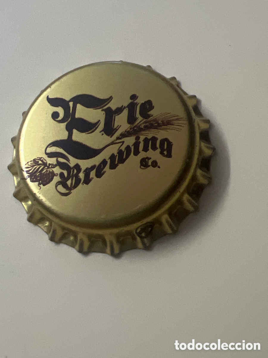 Coleccionismo de cervezas: E1074. CHSPA CERVEZA -USA Plastic Lined Beer Crown Bottle Cap: Erie Brewing (dull/matte)