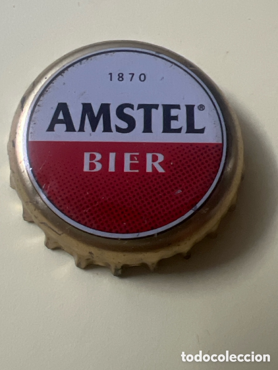 Coleccionismo de cervezas: T4/X125/A1. chapa tap&oacute;n corona de cerveza, Amstel, 1870.