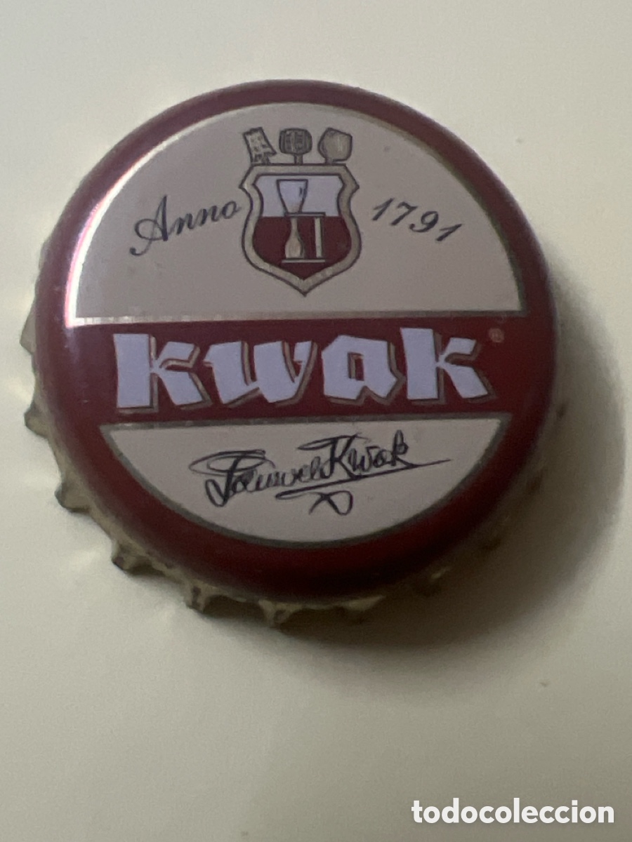 Coleccionismo de cervezas: T4/X125/A6. Chapa tap&oacute;n corona de la cerveza belga KWAK