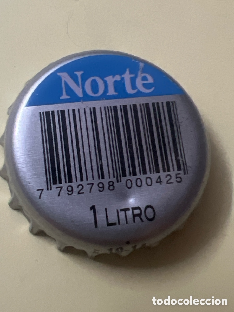 Coleccionismo de cervezas: T4/X127/E5. CHAPA CERVEZA - Norte 1 Litro 7 792798 000425 - ARGENTINA
